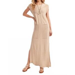 NEW BLUIVY sedona knit coverup in natural